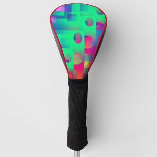 Couvre-club De Golf Mélange de couleurs dans les rectangles avec... (Devant)