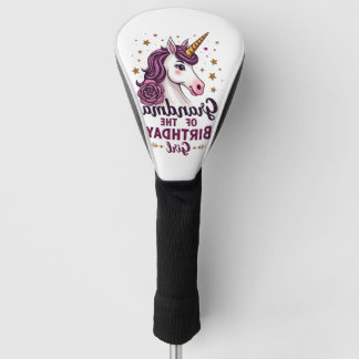 Couvre-club De Golf Mémé Vintage De La Licorne Flora Fille D'anniversa