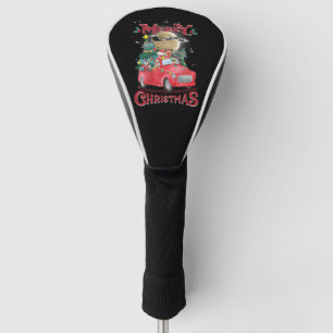 Couvre-club De Golf Merry Christmas Vintage Red Santa Truck