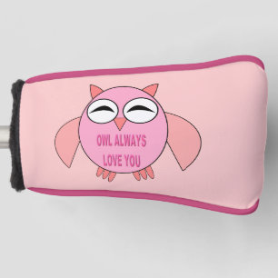 Couvre-club De Golf Message d'amour mignon Chouette Golf Putter Cover