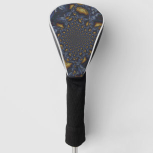 Couvre-club De Golf Métal Moulé or et argent bleu