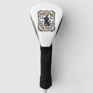 Couvre-club De Golf Miaou ou friandise Chat Halloween Chat effrayant V