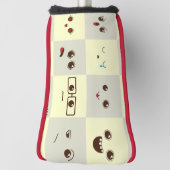 Couvre-club De Golf Mignonne face (Tourné à 90°)