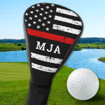 Couvre-club De Golf Mince ligne rouge personnalisé pompier Monogramme<br><div class="desc">Vous cherchez un cadeau unique et personnalisé pour le golfeur de votre vie qui se trouve être un pompier ou un partisan du service des incendies? Ne cherchez plus ! Notre collection de cadeaux de golf allie l'amour pour le golf à l'admiration pour nos braves pompiers et femmes. L'un de nos...</div>