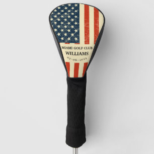 Couvre-club De Golf Mince ligne rouge personnalisé pompier Monogramme 