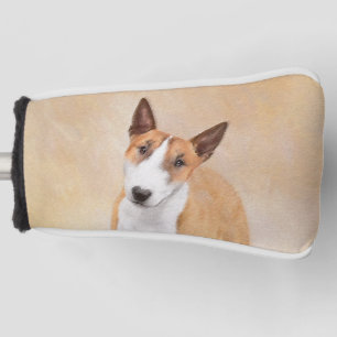 Couvre-club De Golf Miniature Taureau Terrier Peinture - Joli Original