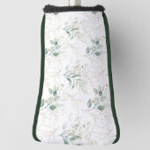 Couvre-club De Golf Mint Green Pastel Floral Greenery Motif (Tourné à 90°)
