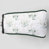 Couvre-club De Golf Mint Green Pastel Floral Greenery Motif (Devant)
