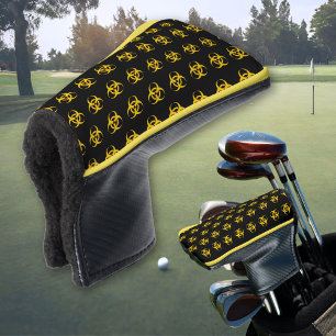 Couvre-club De Golf Modèle d'icône de risque biologique
