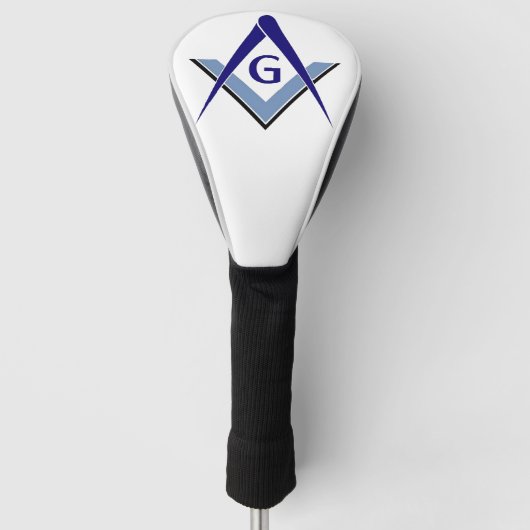 Couvre-club De Golf Modern Blue Square & Compasses (Devant)
