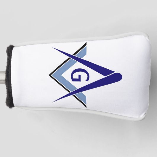 Couvre-club De Golf Modern Blue Square & Compasses (Devant)
