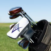 Couvre-club De Golf Modern Blue Square & Compasses (In Situ)