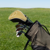 Couvre-club De Golf Modern Gold metallic Monogram Golf (In Situ)