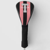 Couvre-club De Golf Modern Monogram Custom Pink (Devant)