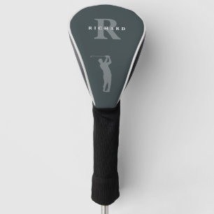Couvre-club De Golf Moderne Classique Simple Monogrammé Vert Personnal