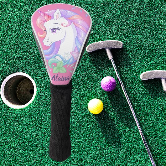 Couvre-club De Golf Moderne élégant Cute Unicorn