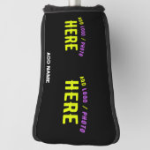 COUVRE-CLUB DE GOLF MODERNE ET MODERNE PERSONNALISABLE NOIR VÉRIFIÉ (Tourné à 90°)