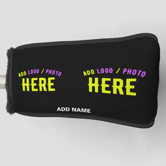 COUVRE-CLUB DE GOLF MODERNE ET MODERNE PERSONNALISABLE NOIR VÉRIFIÉ (Devant)