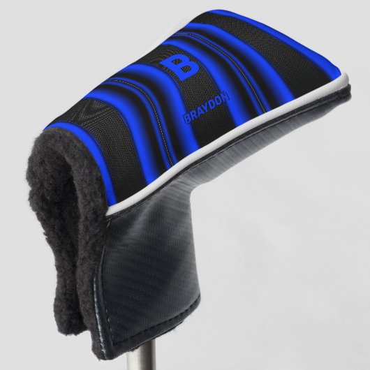 Couvre-club De Golf Modifier le nom initial Ajouter le nom bleu sur le (Devant 3/4)