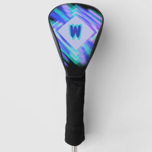 Couvre-club De Golf Modifier les diamants initiaux, bleu doux, Aqua