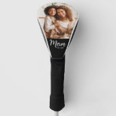 Couvre-club De Golf Mom Established Date Modern Script Photo Stylish (Devant)
