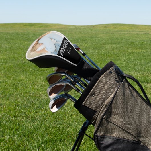 Couvre-club De Golf Mom Established Modern Script Photo (In Situ)