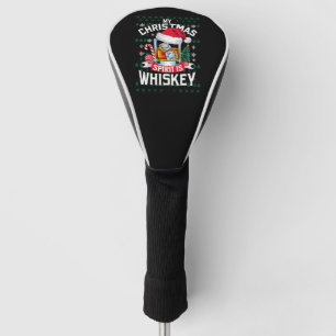 Couvre-club De Golf Mon esprit de Noël est un pull moche Whiskey Xmas