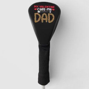 Couvre-club De Golf Mon Valentin m'appelle Papa Léopard Buffalo à carr