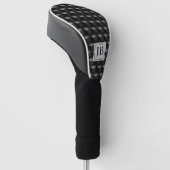 Couvre-club De Golf Monogram, 3D Black Geometric Pattern, Modern (Incliné)