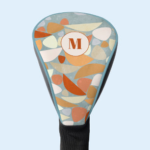 Couvre-club De Golf Monogramme Abstrait géométrique moderne