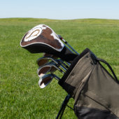 Couvre-club De Golf Monogramme blanc Brown de la vache (In Situ)