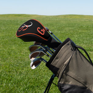 Couvre-club De Golf Monogramme Blanc Noir Orange Gw