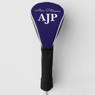 Couvre-club De Golf Monogrammé bleu 