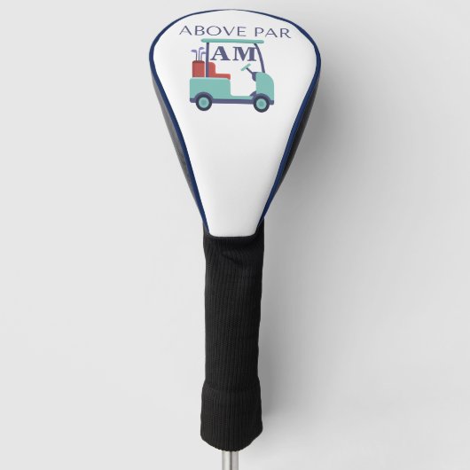 Couvre-club De Golf Monogramme bleu initial (Devant)
