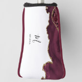 Couvre-club De Golf monogramme bordeaux et or (Tourné à 90°)