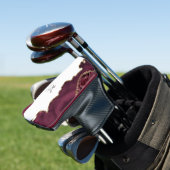 Couvre-club De Golf monogramme bordeaux et or (In Situ)