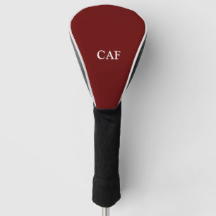 Couvre-club De Golf Monogramme Bourgogne Maron Rouge foncé Blanc 