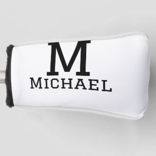Couvre-club De Golf Monogramme capital masculin ajouter nom simple cla