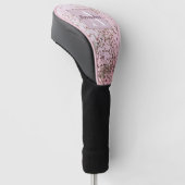 Couvre-club De Golf Monogramme Champagne Confetti Rose (Incliné)