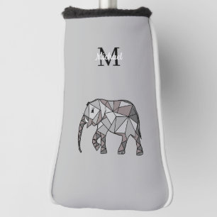 Couvre-club De Golf Monogramme Cute Graphics Eléphant Personnalisé N