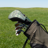 Couvre-club De Golf Monogramme d'arlequin chic à la menthe verte (In Situ)