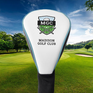Couvre-club De Golf Monogramme de crête du club de golf personnalisé