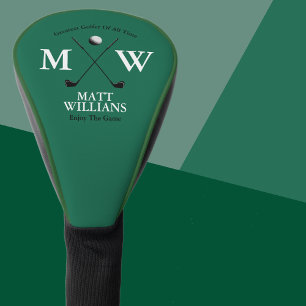 Couvre-club De Golf Monogramme de golf sur Green Custom Golf Club