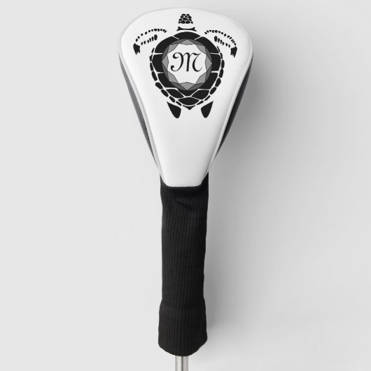 Couvre-club De Golf Monogramme de shellback de tortue diamant (Devant)