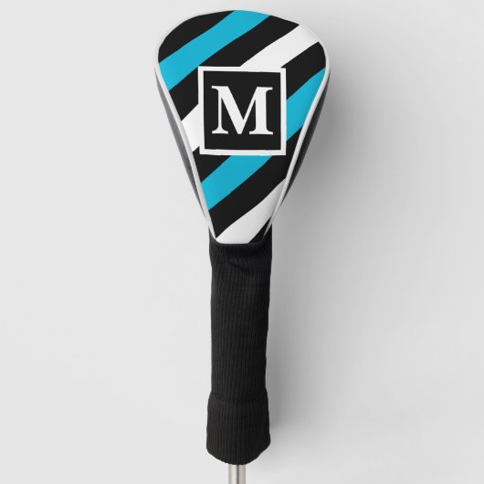 Couvre-club De Golf Monogramme des bandes (Devant)