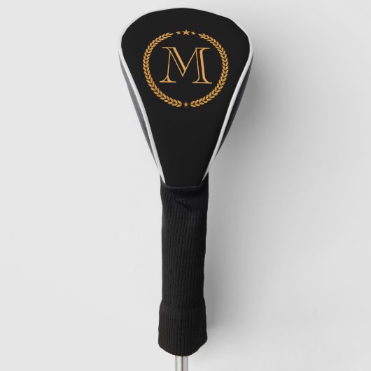 Couvre-club De Golf Monogramme d'or (Devant)