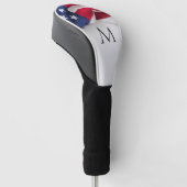 Couvre-club De Golf Monogramme Drapeau Américain Gras (Incliné)