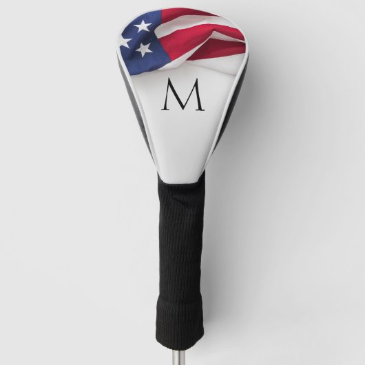 Couvre-club De Golf Monogramme Drapeau Américain Gras (Devant)