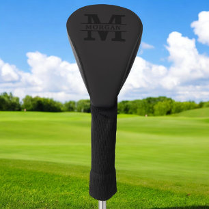 Couvre-club De Golf Monogramme et nom élégants personnalisés