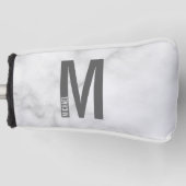 Couvre-club De Golf Monogramme et nom personnalisés modernes (Devant)